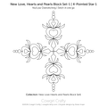 New Love 4-Pointed Star #1 Block digital longarm quilting pattern by Cowgirl Crafty
