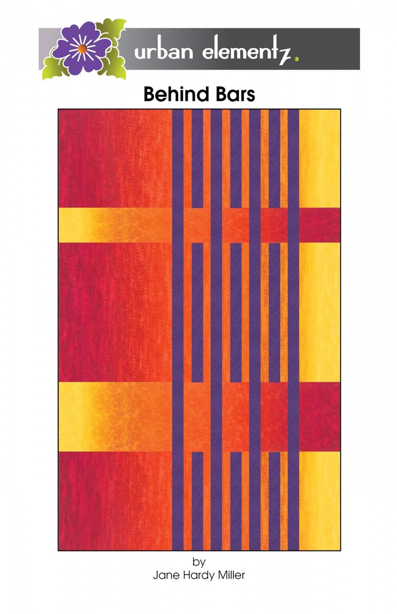 Behind Bars Modern Quilt Pattern | Jane Hardy Miller | Urban Elementz #EU2703