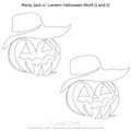 Marty Jack-o'-Lantern Motifs 1 and 2 digital longarm quilting pattern by Cowgirl Crafty