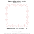Easter Egg Delight 1-10 Eggs and Swirls Block digital longarm quilting pattern by Cowgirl Crafty