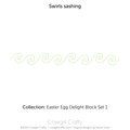 Easter Egg Delight 1-13-2 Swirls Sashing digital longarm quilting pattern by Cowgirl Crafty
