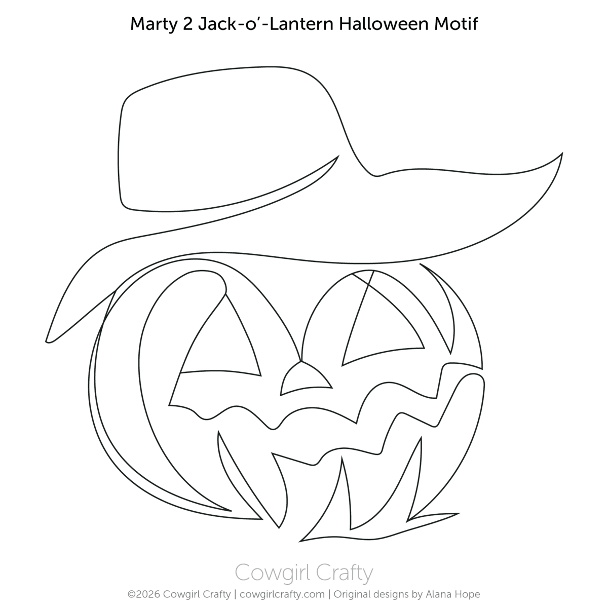 Marty Jack-o'-Lantern Motifs 1 and 2 digital longarm quilting pattern by Cowgirl Crafty