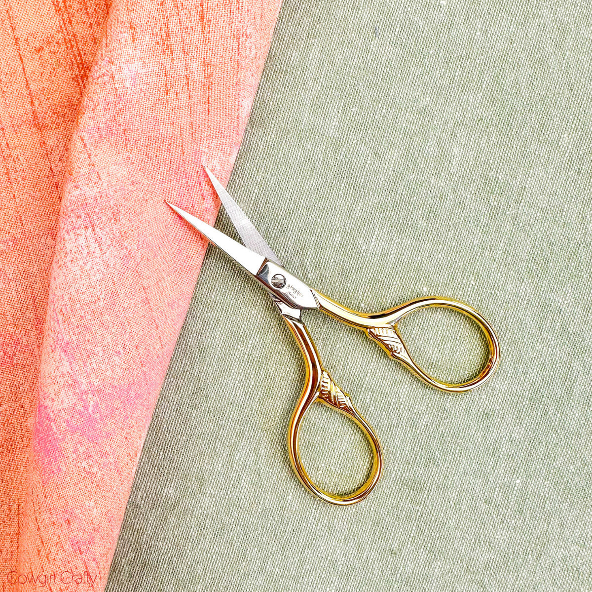 Lion's Tail Embroidery Scissors in Gold by Gingher 3 1/2in #220480