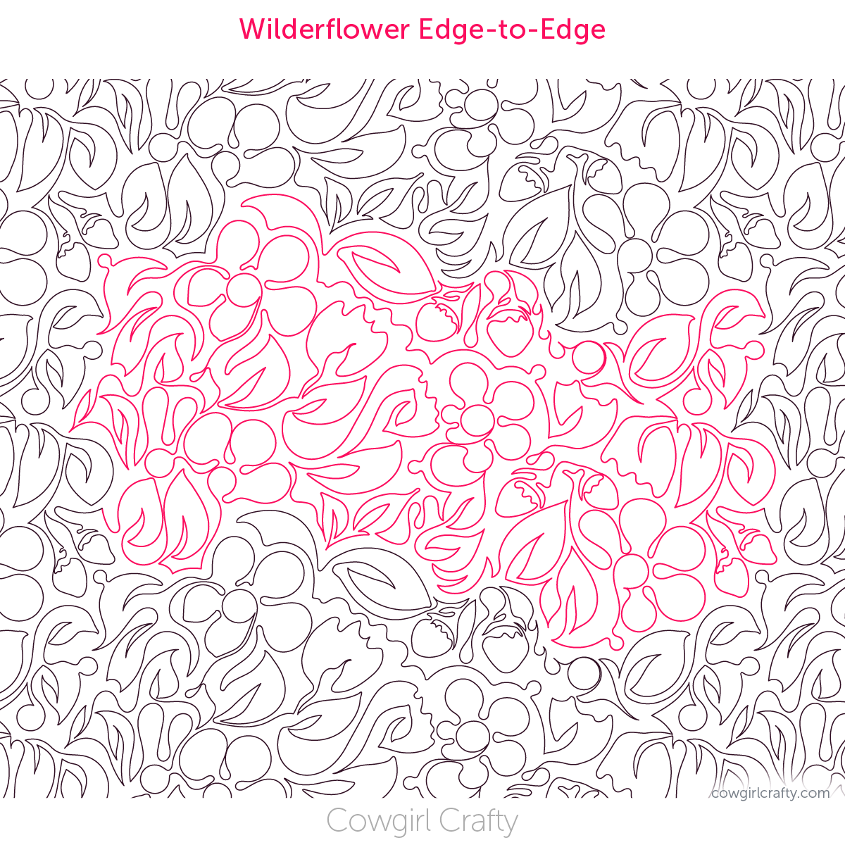 Wilderflower edge-to-edge digital longarm quilting pattern by Cowgirl Crafty