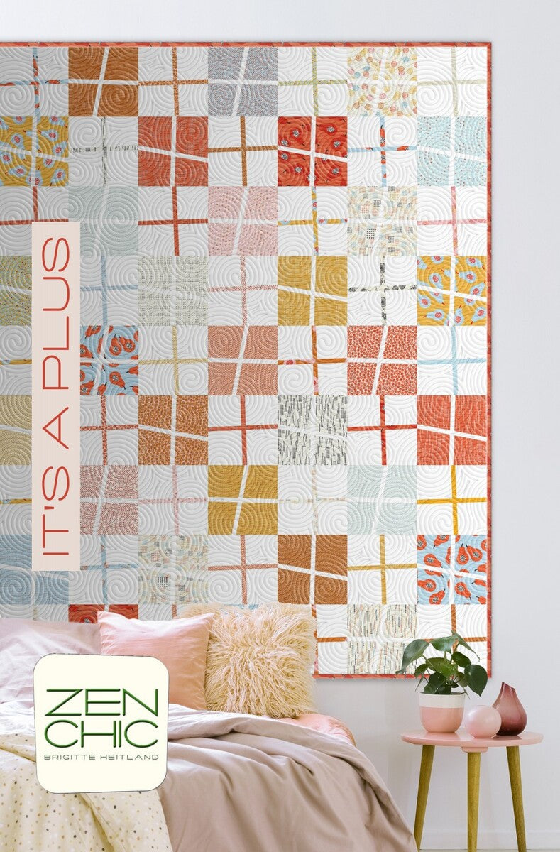 Its A Plus Modern Quilt Pattern | Zen Chic | Brigitte Heitland | #IAPLQP