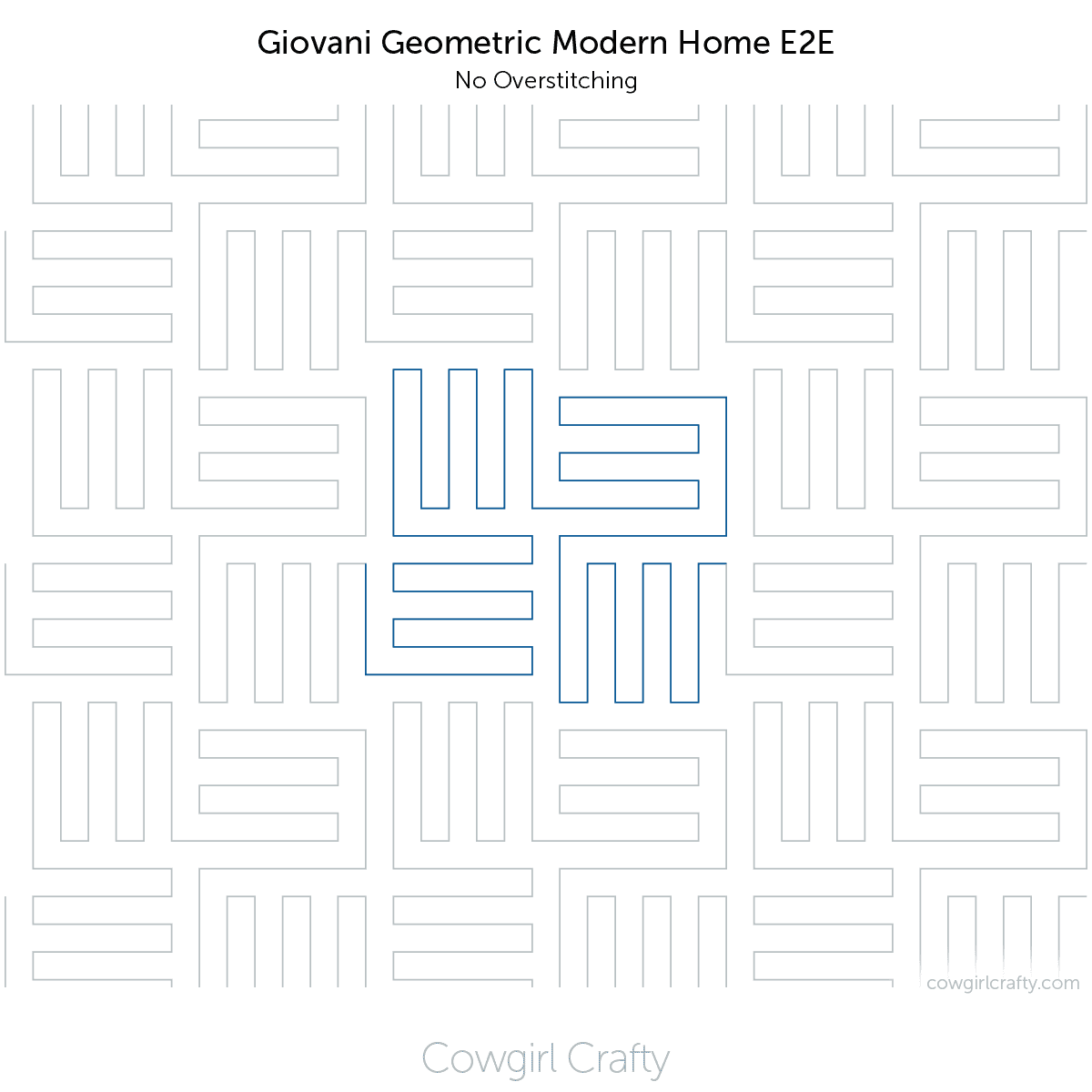 Giovanni Geometric edge-to-edge digital longarm quilting pattern by Cowgirl Crafty