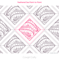 Feathered Sea point-to-point digital longarm quilting pattern by Cowgirl Crafty