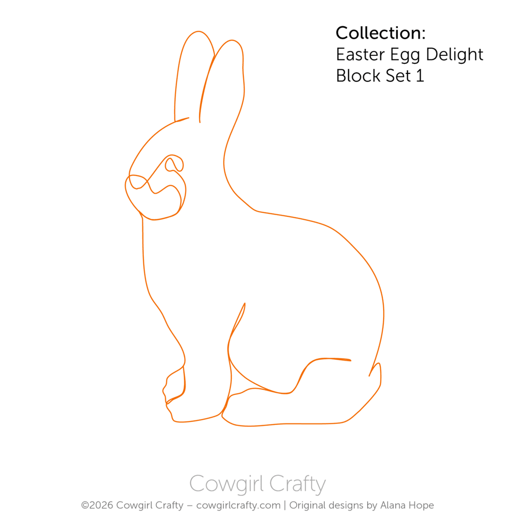 Eve's Bunny Peter Easter Motif digital longarm quilting pattern by Cowgirl Crafty