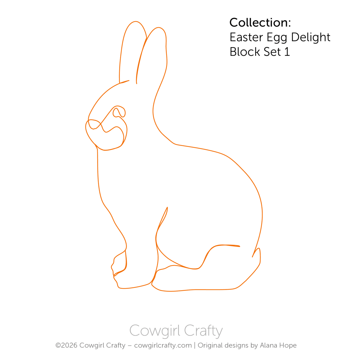 Eve's Bunny Peter Easter Motif digital longarm quilting pattern by Cowgirl Crafty