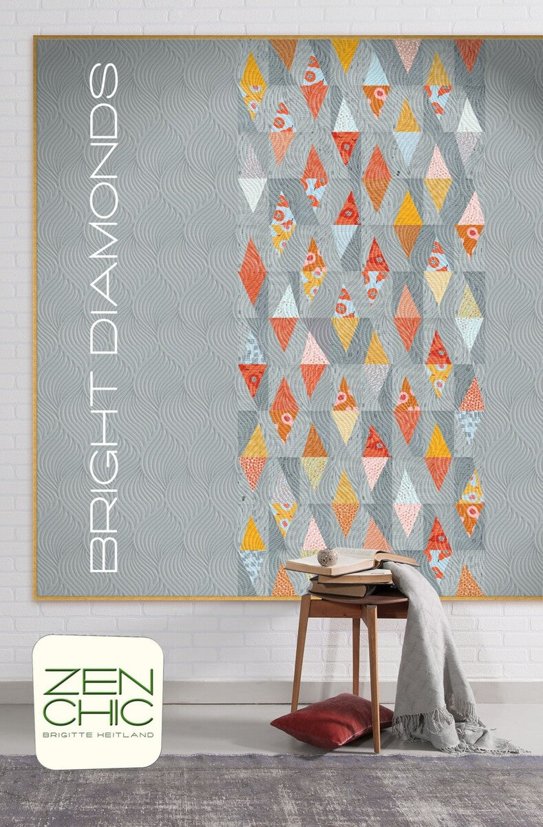 Bright Diamonds Modern Quilt Pattern | Zen Chic | Brigitte Heitland #BD2QP
