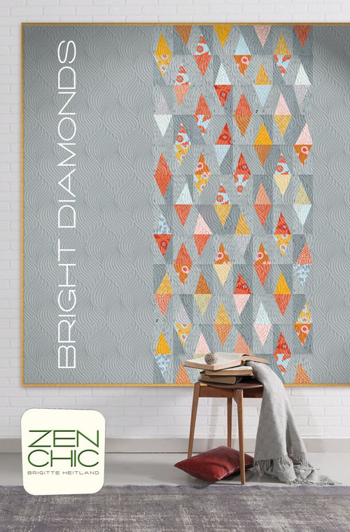 Bright Diamonds Modern Quilt Pattern | Zen Chic | Brigitte Heitland #BD2QP