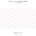 I Love Vintage Brick border-to-border digital longarm quilting pattern by Cowgirl Crafty