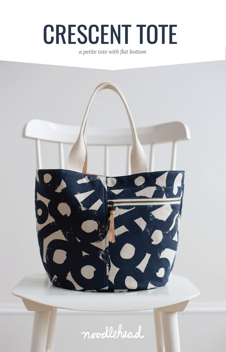 Crescent Tote Petite with Flat Bottom Bag Pattern | Noodlehead | #AG-545