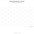 Modern Brick border-to-border digital longarm quilting pattern by Cowgirl Crafty
