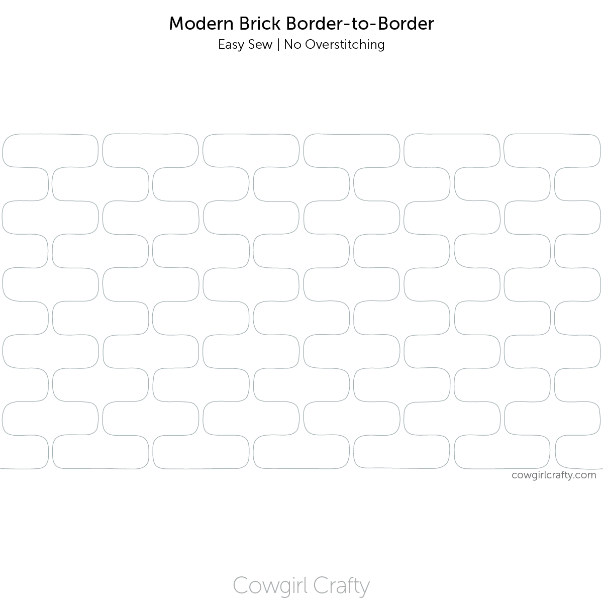 Modern Brick border-to-border digital longarm quilting pattern by Cowgirl Crafty