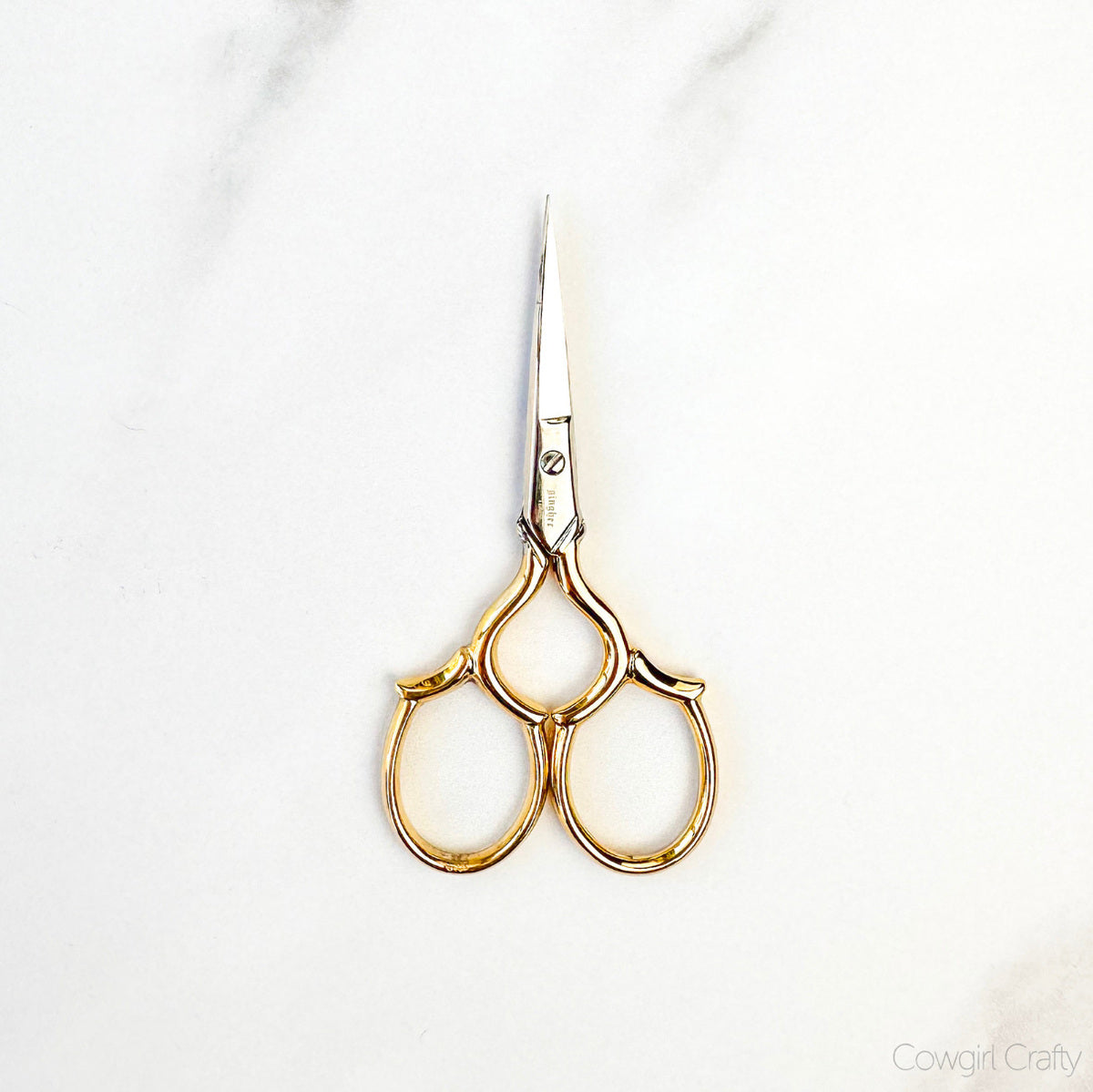 Epaulette Embroidery Scissors in Gold by Gingher 3 1/2in #220460