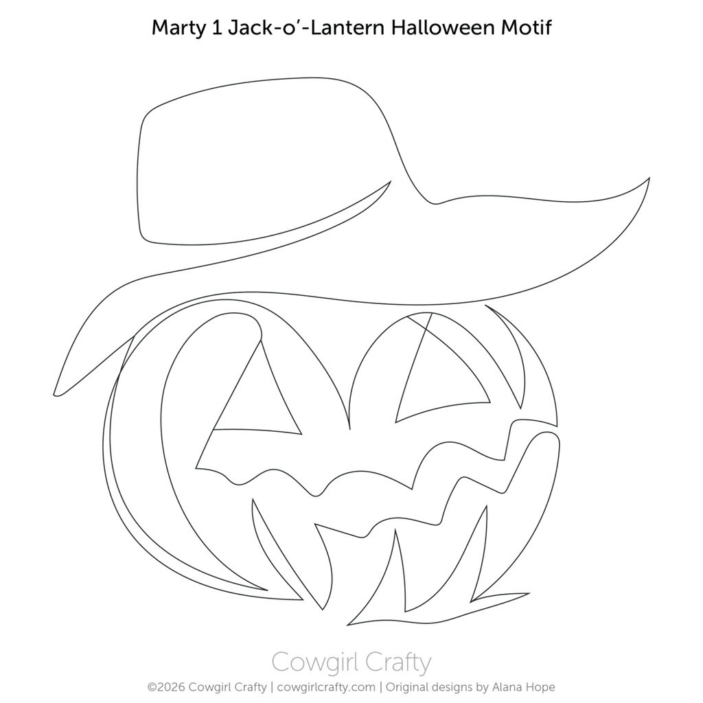 Marty Jack-o'-Lantern Motifs 1 and 2 digital longarm quilting pattern by Cowgirl Crafty