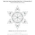 New Love 6-Pointed Star #3 Block digital longarm quilting pattern by Cowgirl Crafty