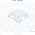 Elegant Baptist Fan with Pearl edge-to-edge digital longarm quilting pattern by Cowgirl Crafty