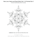 New Love 6-Pointed Star #2 Block digital longarm quilting pattern by Cowgirl Crafty