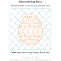 Easter Egg Delight 1-11 Egg Block digital longarm quilting pattern by Cowgirl Crafty