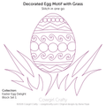 Easter Egg Delight 1-3 Egg with Grass Motif digital longarm quilting pattern by Cowgirl Crafty