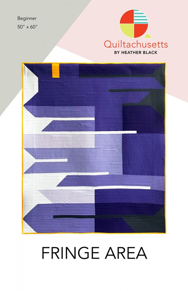 Fringe Area Modern Beginner Quilt Pattern | Quiltachusetts | Heather Black QMS2203