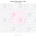 Bubbling Daisies edge-to-edge digital longarm quilting pattern by Cowgirl Crafty