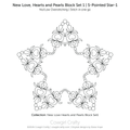 New Love 5-Pointed Star #1 Block digital longarm quilting pattern by Cowgirl Crafty