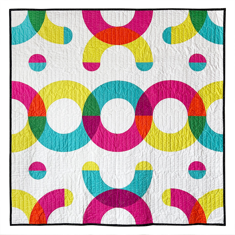 Brass Ring Quilt Pattern Holly Clarke Design Modern Throw 60" x 60"