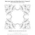 New Love Square #2 Block digital longarm quilting pattern by Cowgirl Crafty