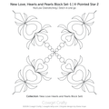 New Love 4-Pointed Star #2 Block digital longarm quilting pattern by Cowgirl Crafty