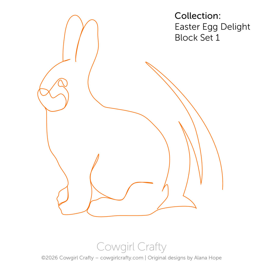 Eve's Bunny Peter Easter Motif digital longarm quilting pattern by Cowgirl Crafty