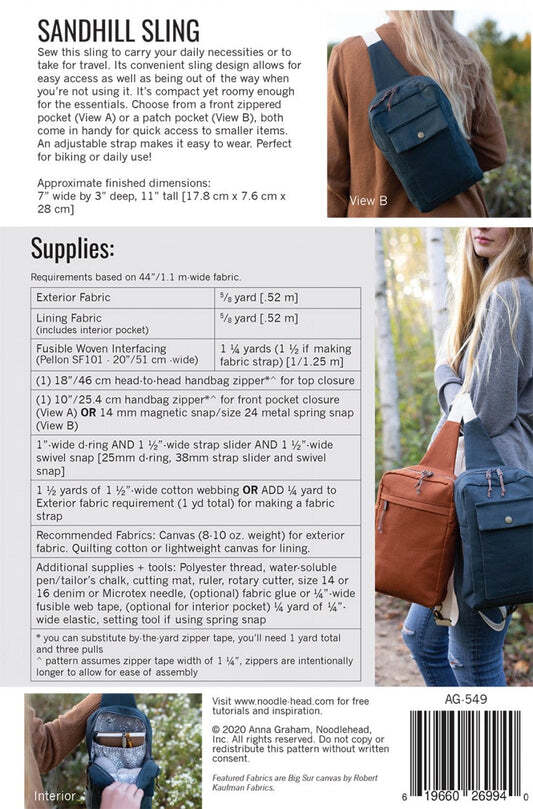 Hillside Tote Bag Pattern | Noodlehead | #AG-546