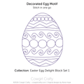 Easter Egg Delight 1-2 Decorated Egg Motif digital longarm quilting pattern by Cowgirl Crafty