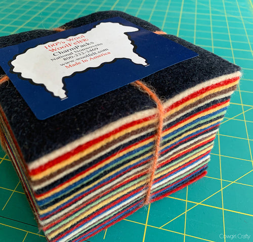 100% Wool Felt Homespun Charm Pack