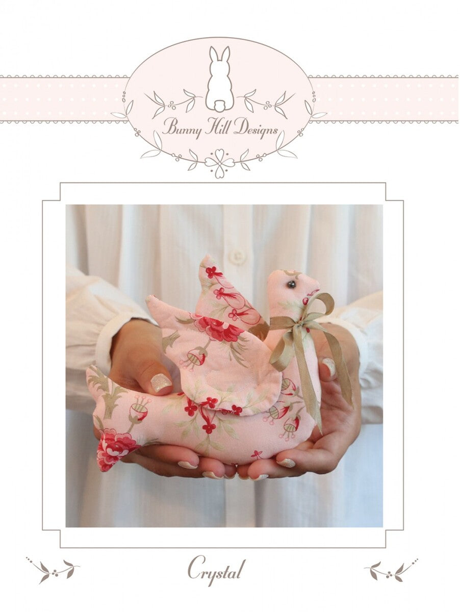 Crystal Dove | Bunny Hill Petite Pattern | Animal Doll Pattern | Annie Sutton | 4” x 6” | #BHD2190