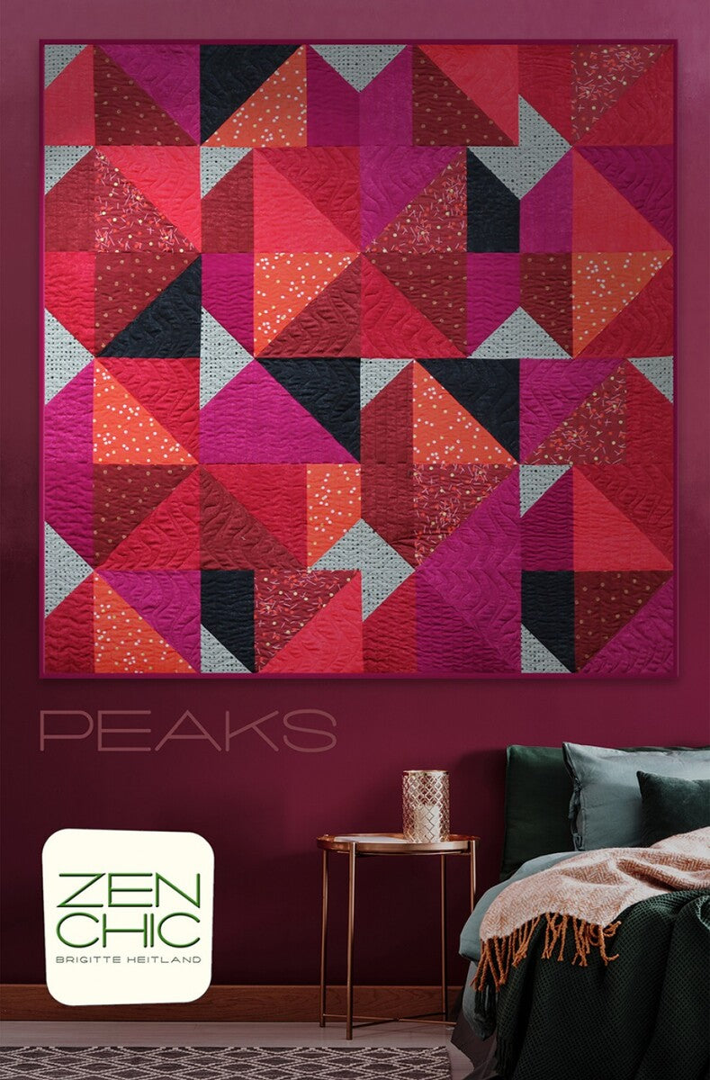 Peaks Modern Quilt Pattern | Zen Chic | Brigitte Heitland | #PKQP