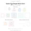 Easter Egg Delight Block Set digital longarm quilting pattern by Cowgirl Crafty