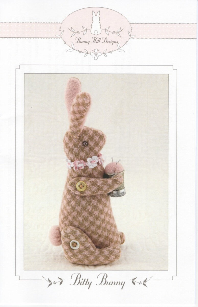 Bitty Bunny Pincushion | Bunny Hill | Animal Doll Pattern | Annie Sutton | 5” Wool Bunny | #BHD1099