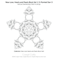 New Love 5-Pointed Star #3 Block digital longarm quilting pattern by Cowgirl Crafty