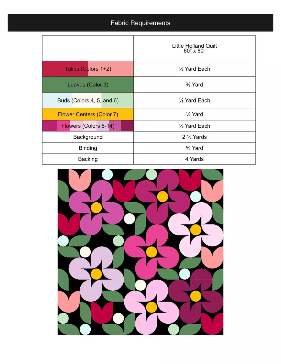 Little Holland Quilt Pattern with Paper Templates