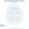 Easter Egg Delight 1-4 Ecco Spiral Egg Motif digital longarm quilting pattern by Cowgirl Crafty