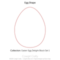 Easter Egg Delight 1-1 Egg Shape digital longarm quilting pattern by Cowgirl Crafty