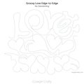 Groovy Love edge-to-edge digital longarm quilting pattern by Cowgirl Crafty