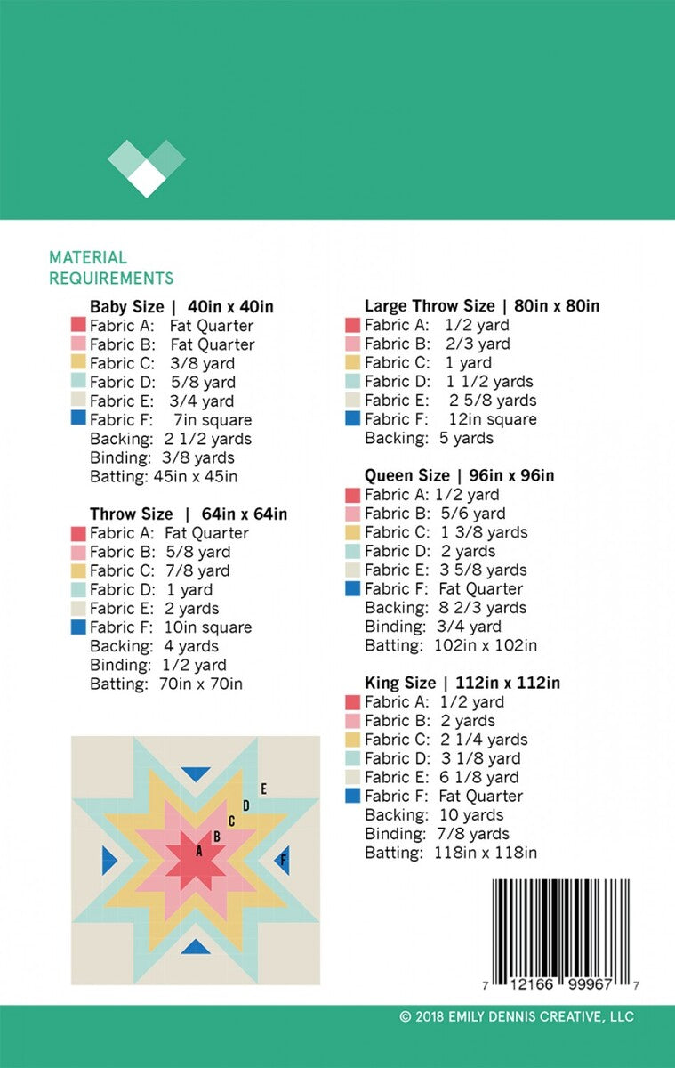 Expanding Stars Quilt Pattern | Quilty Love | #QLP104