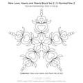 New Love 5-Pointed Star #2 Block digital longarm quilting pattern by Cowgirl Crafty