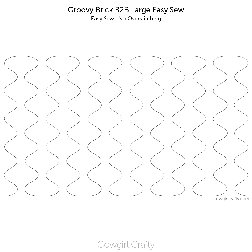 Groovy Brick border-to-border digital longarm quilting pattern by Cowgirl Crafty