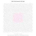 Alien Code Geometric edge-to-edge digital longarm quilting pattern by Cowgirl Crafty