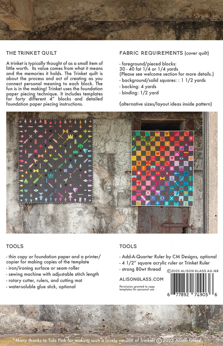 Trinket Second Edition Quilt Pattern 2nd Edition Alison Glass #AG168